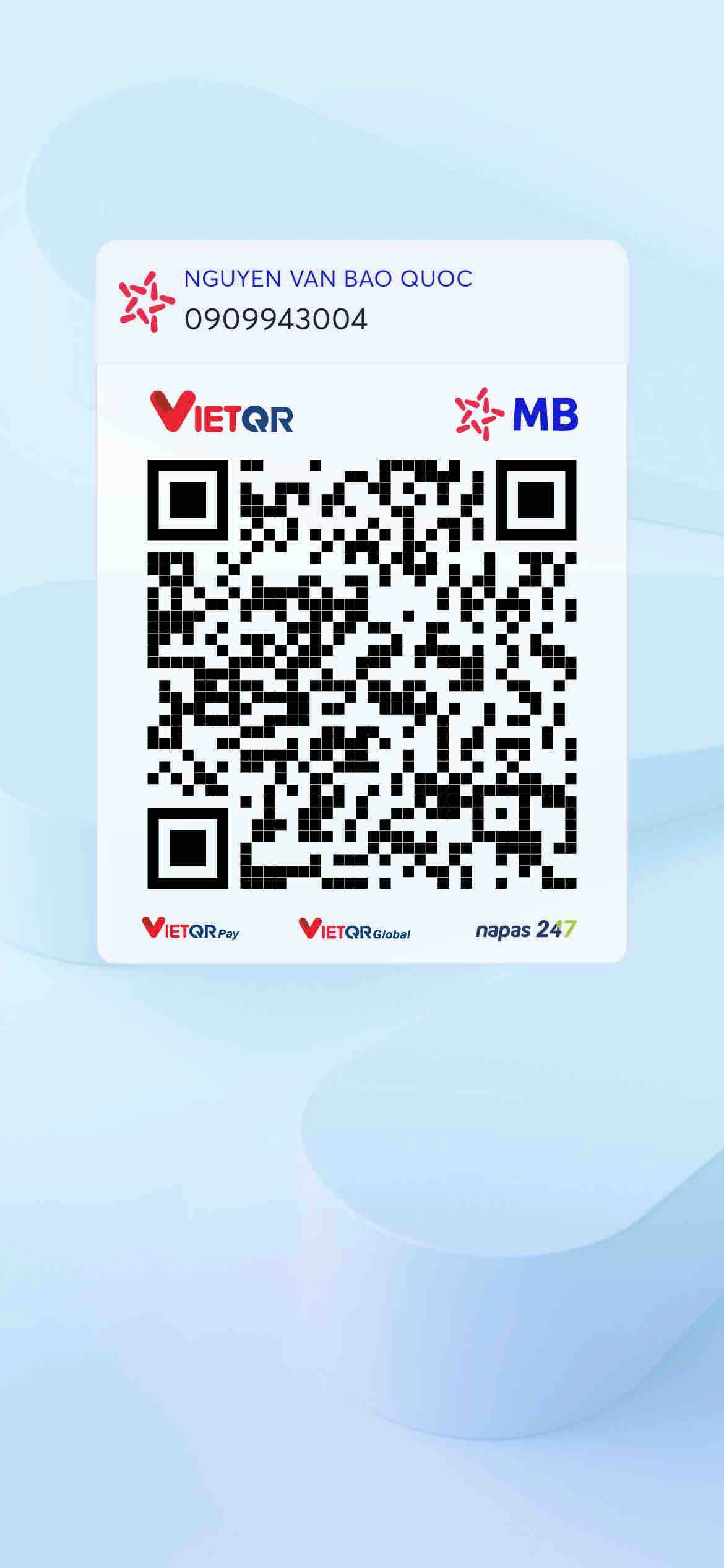 Mã QR chuyển khoản MB Bank